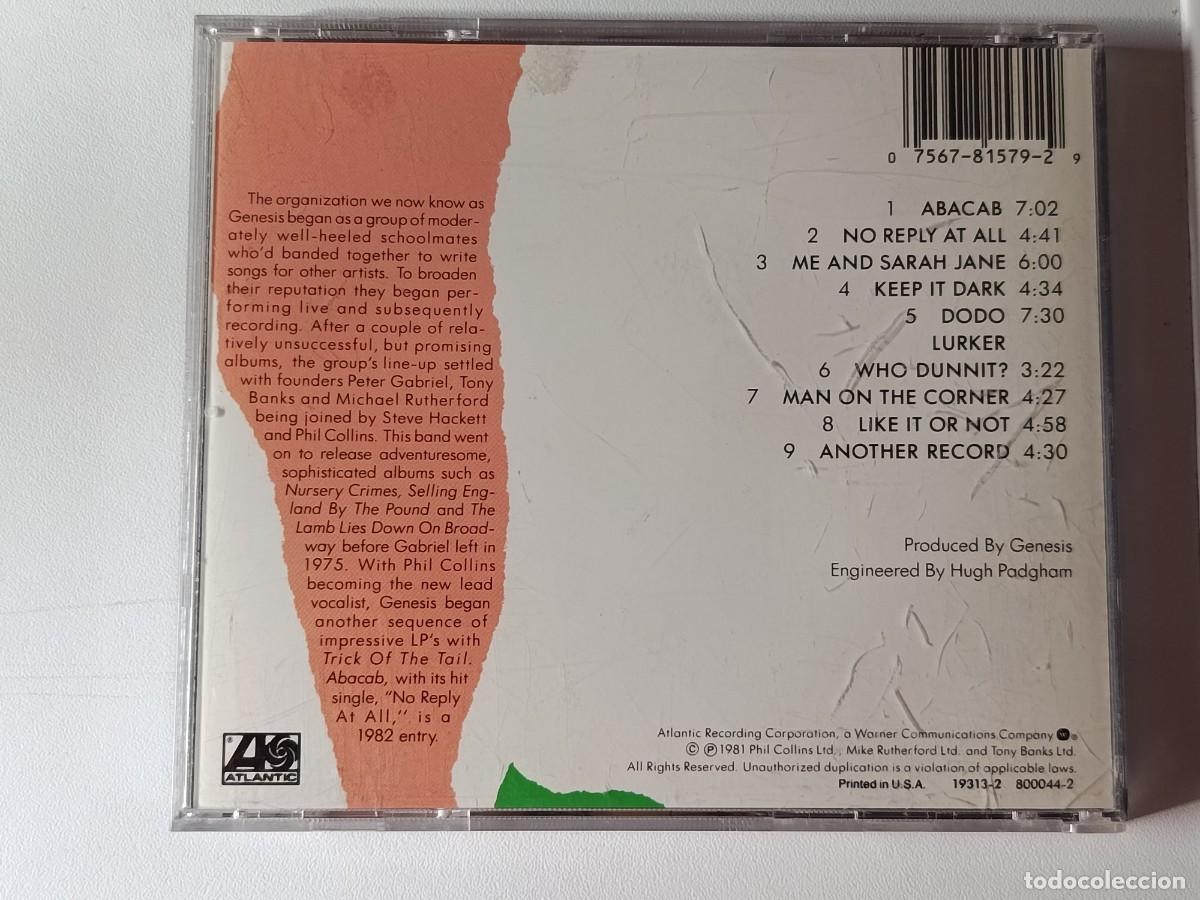 CDs de m&uacute;sica: CD GENESIS ABACAB VER FOTO - Foto 2