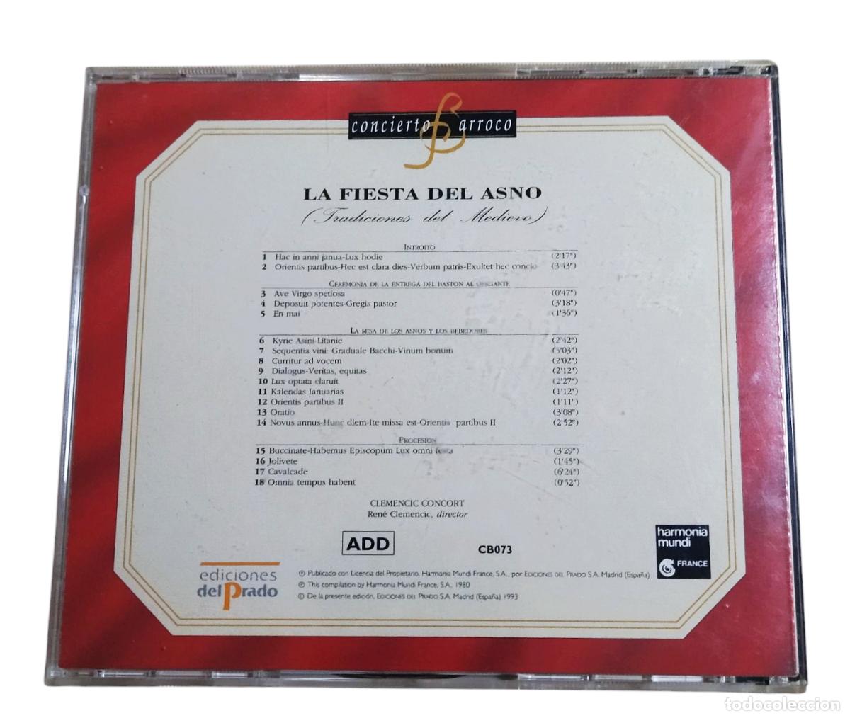 CDs de m&uacute;sica: CD LA FIESTA DEL ASNO - CONCIERTO BARROCO. - Foto 3