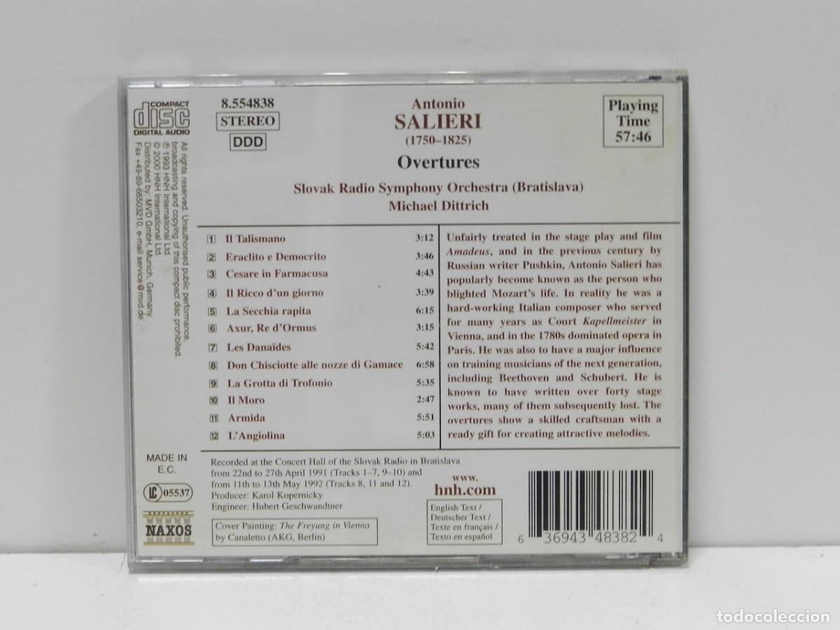 CDs de m&uacute;sica: DISCO CD. Salieri, Michael Dittrich &ndash; Overtures. COMPACT DISC. - Foto 2