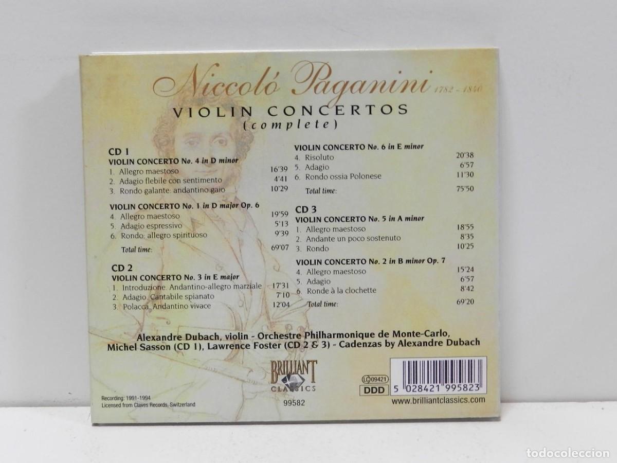 CDs de m&uacute;sica: DISCO 3 X CD. Paganini &ndash; Violin Concertos (Complete). COMPACT DISC. - Foto 2