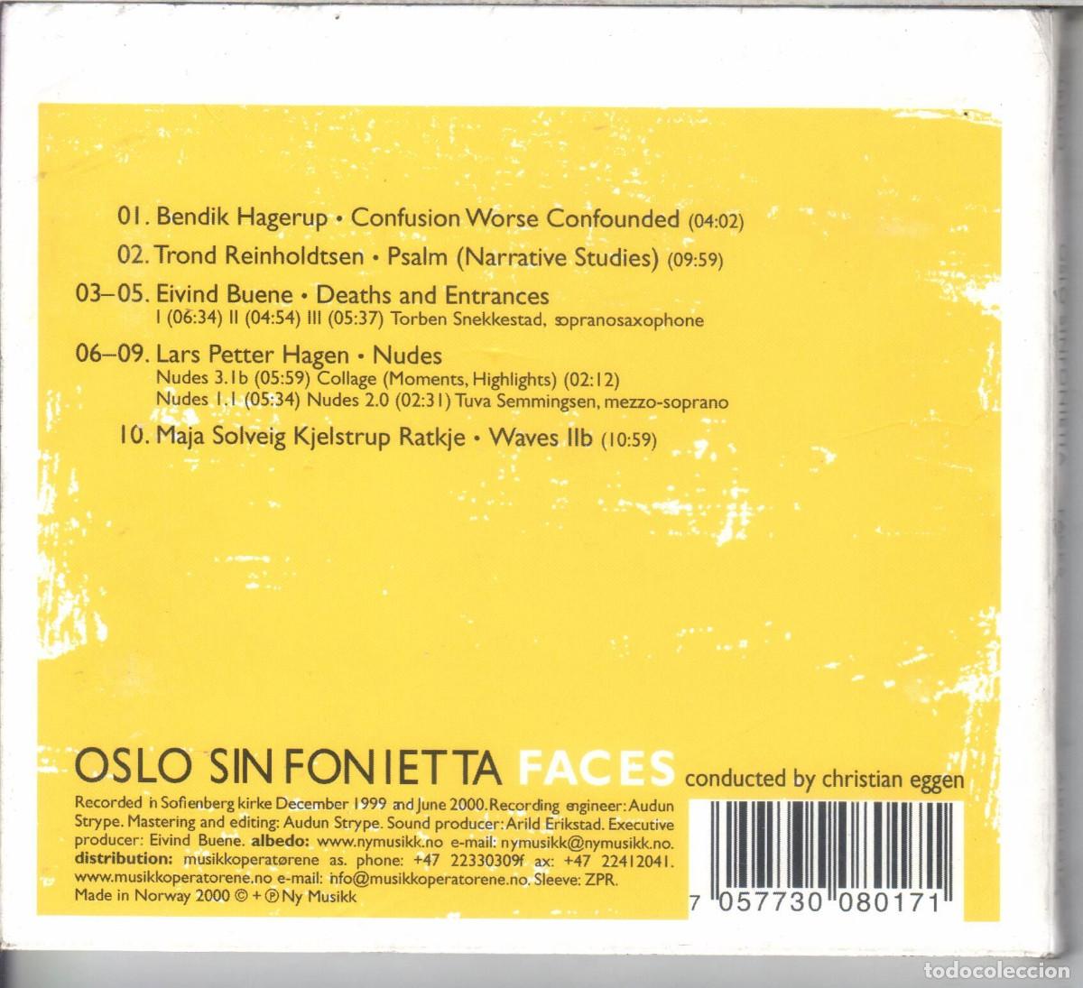CDs de m&uacute;sica: Faces. Oslo sinfonietta Nuevo - Foto 2