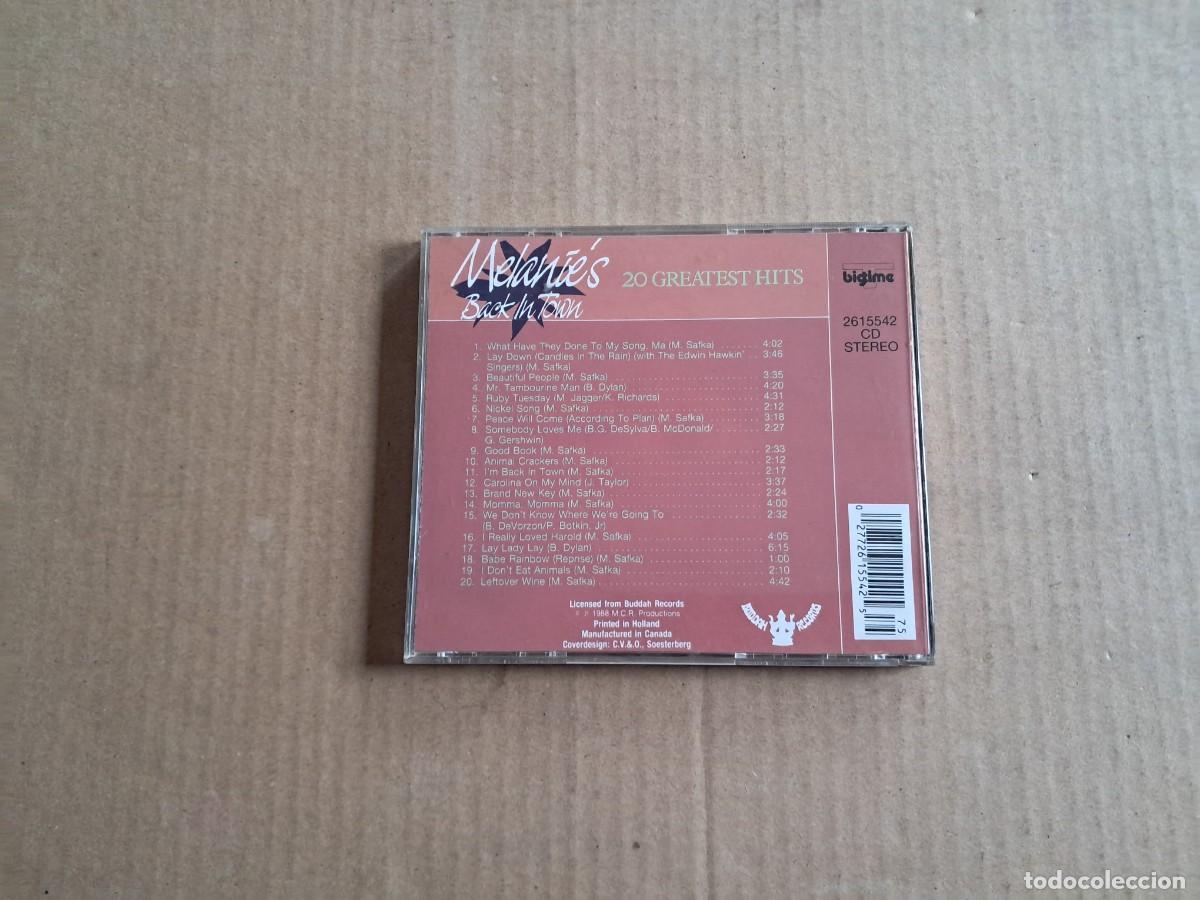 CDs de m&uacute;sica: MELANIE - BACK IN TOWN CD 1988 - Foto 3