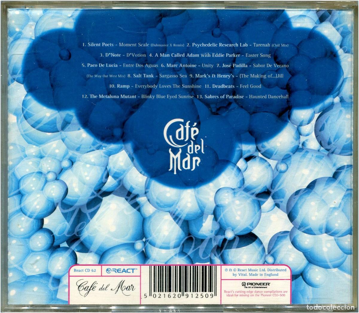 CDs de m&uacute;sica: Various &ndash; Caf&eacute; Del Mar - Ibiza - Volumen Dos - CD UK 1995 - React React CD 62 - Jos&eacute; Padilla - Foto 2