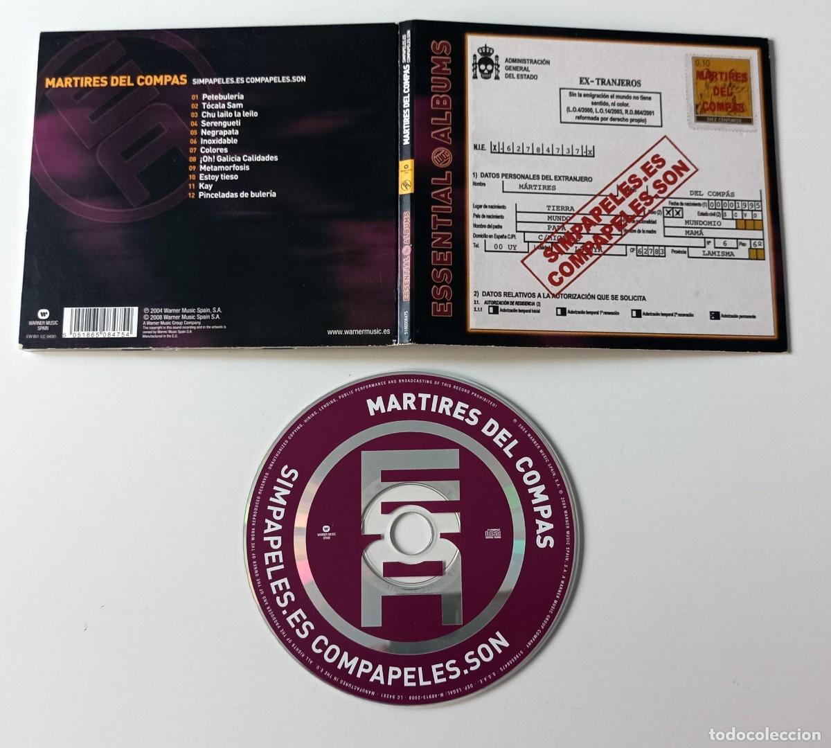 CDs de m&uacute;sica: CD DIGIPACK MARTIRES DEL COMPAS - SIMPAPELES.ES COMPAPELES.SON - Foto 2