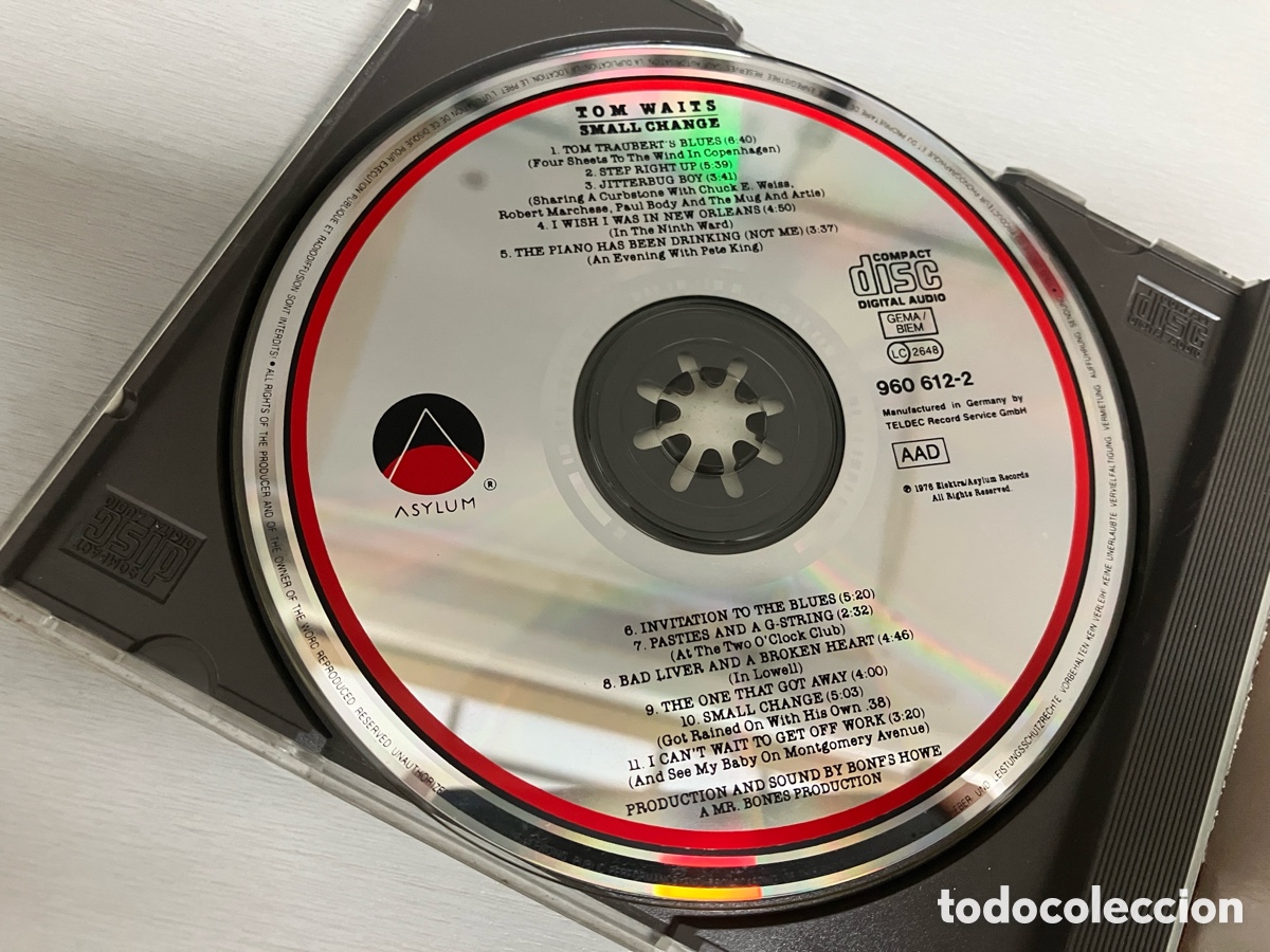 CDs de m&uacute;sica: CD Tom Waits &ldquo;Small change&rdquo; 1976 Asylum - Foto 4