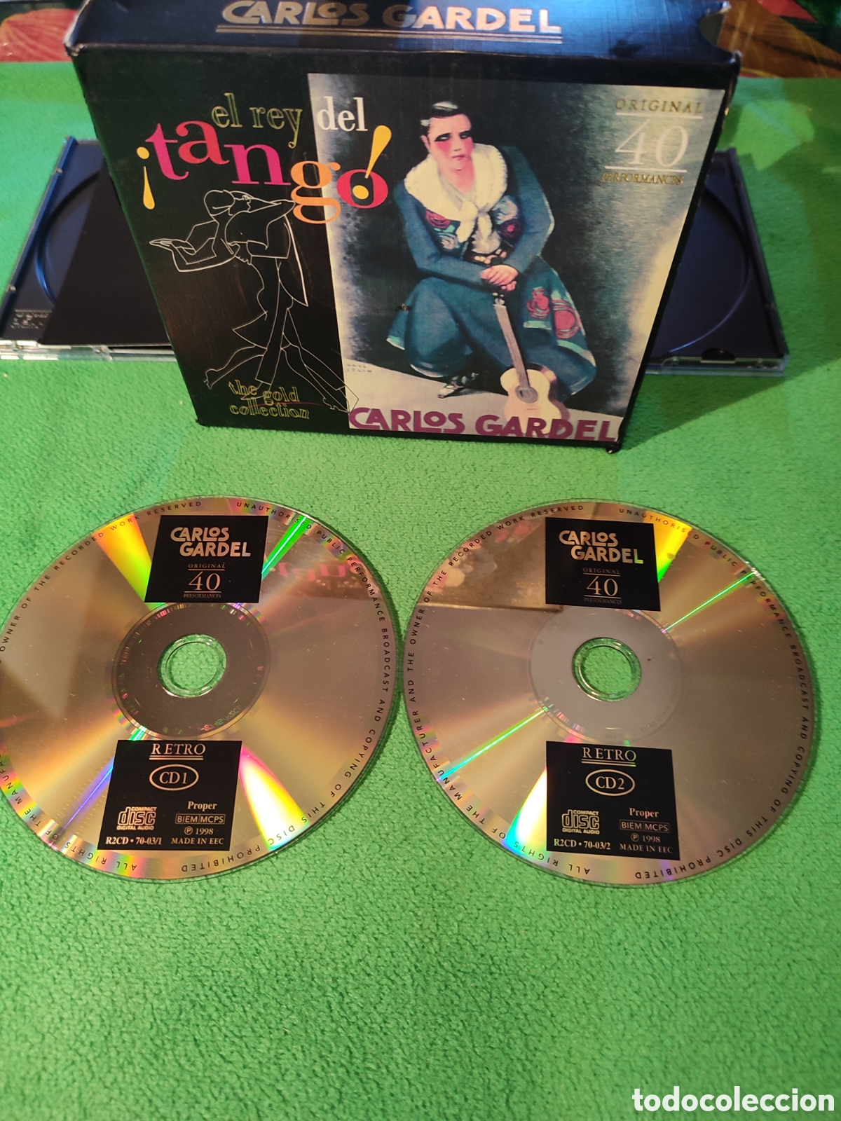 CDs de m&uacute;sica: Carlos Gardel - El rey del tango 2 CDs - Foto 2