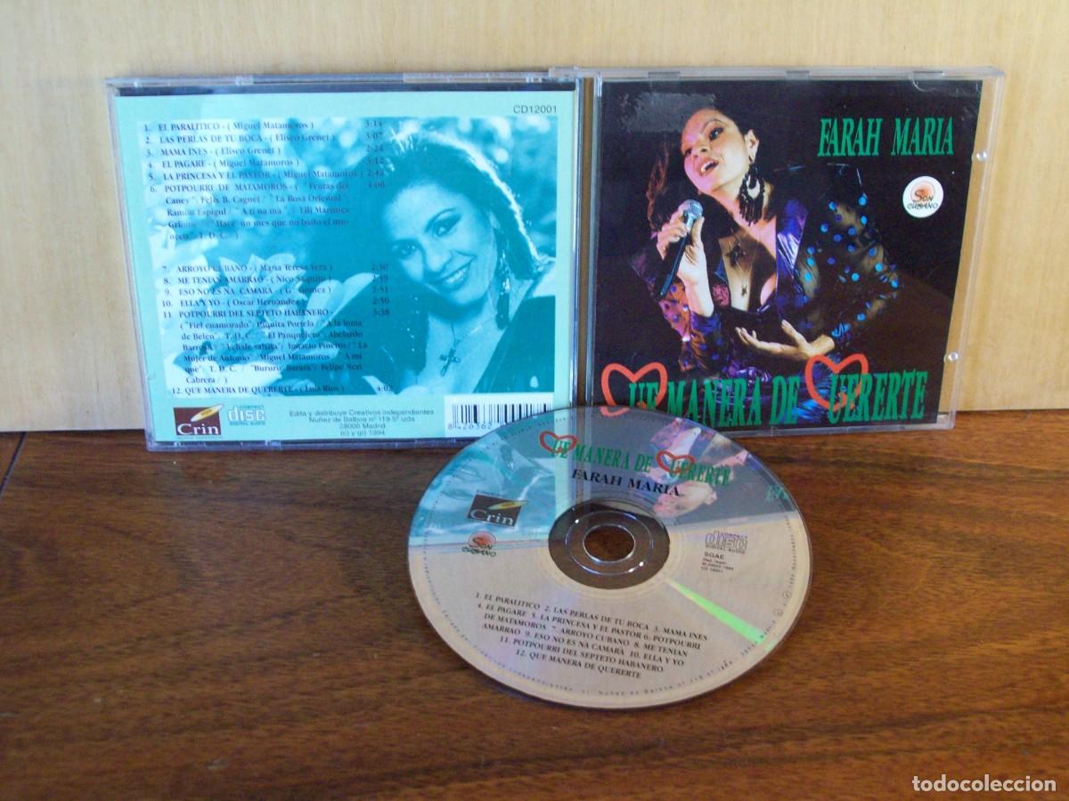 CDs de m&uacute;sica: FARAH MARIA - UNA MANERA DE QUERERTE - CD - Foto 1