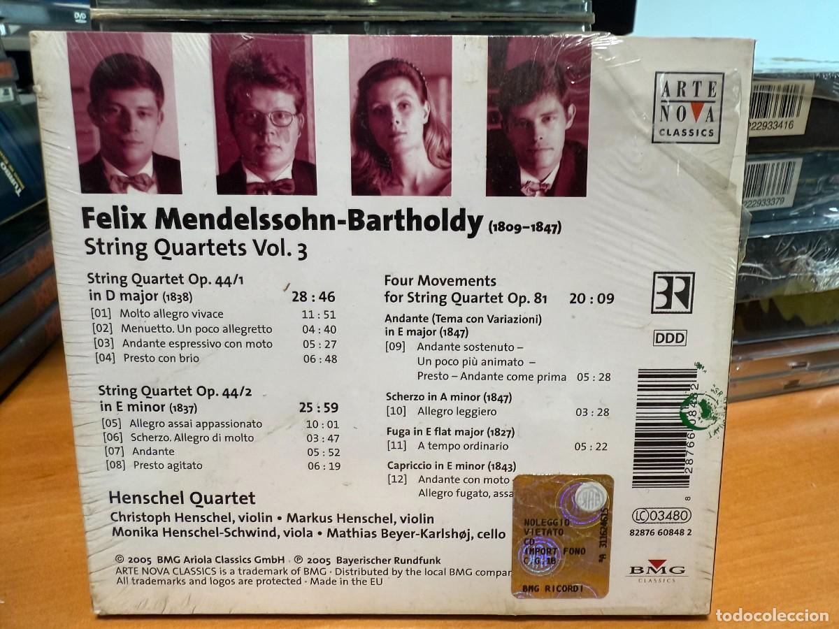CDs de m&uacute;sica: Mendelssohn - Henschel Quartett - String Quartets Vol. 3 (CD) *Precintado* - Foto 2