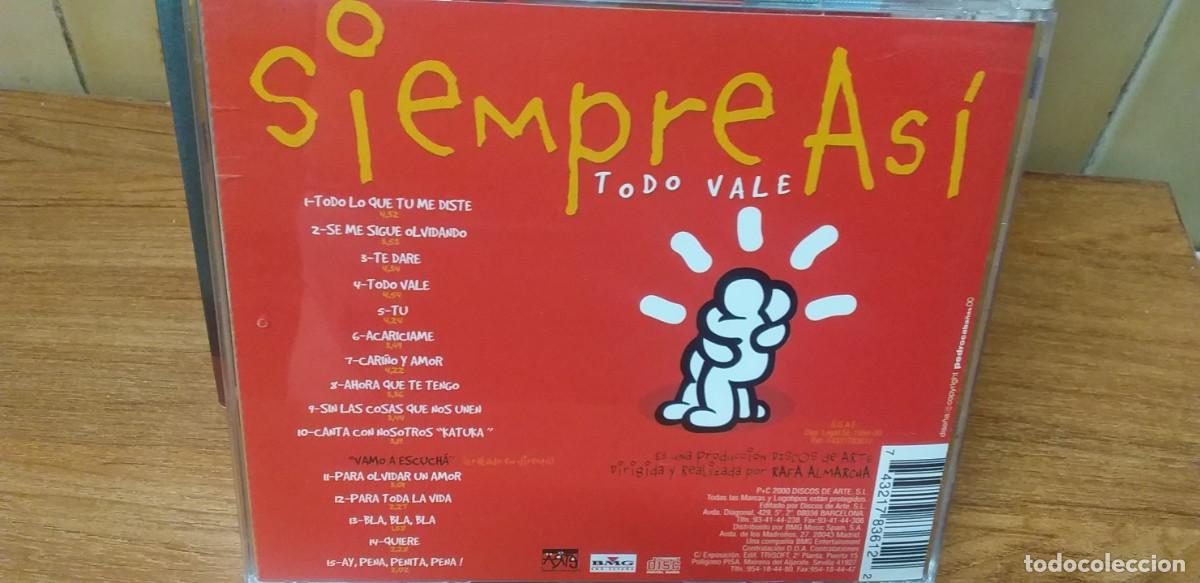CDs de m&uacute;sica: SIEMPRE ASI , TODO VALE - CD - Foto 2