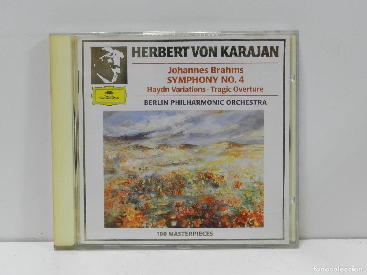 CDs de m&uacute;sica: DISCO CD. Brahms, Herbert Von Karajan &ndash; Symphony No. 4 - Haydn Variations. COMPACT DISC. - Foto 1