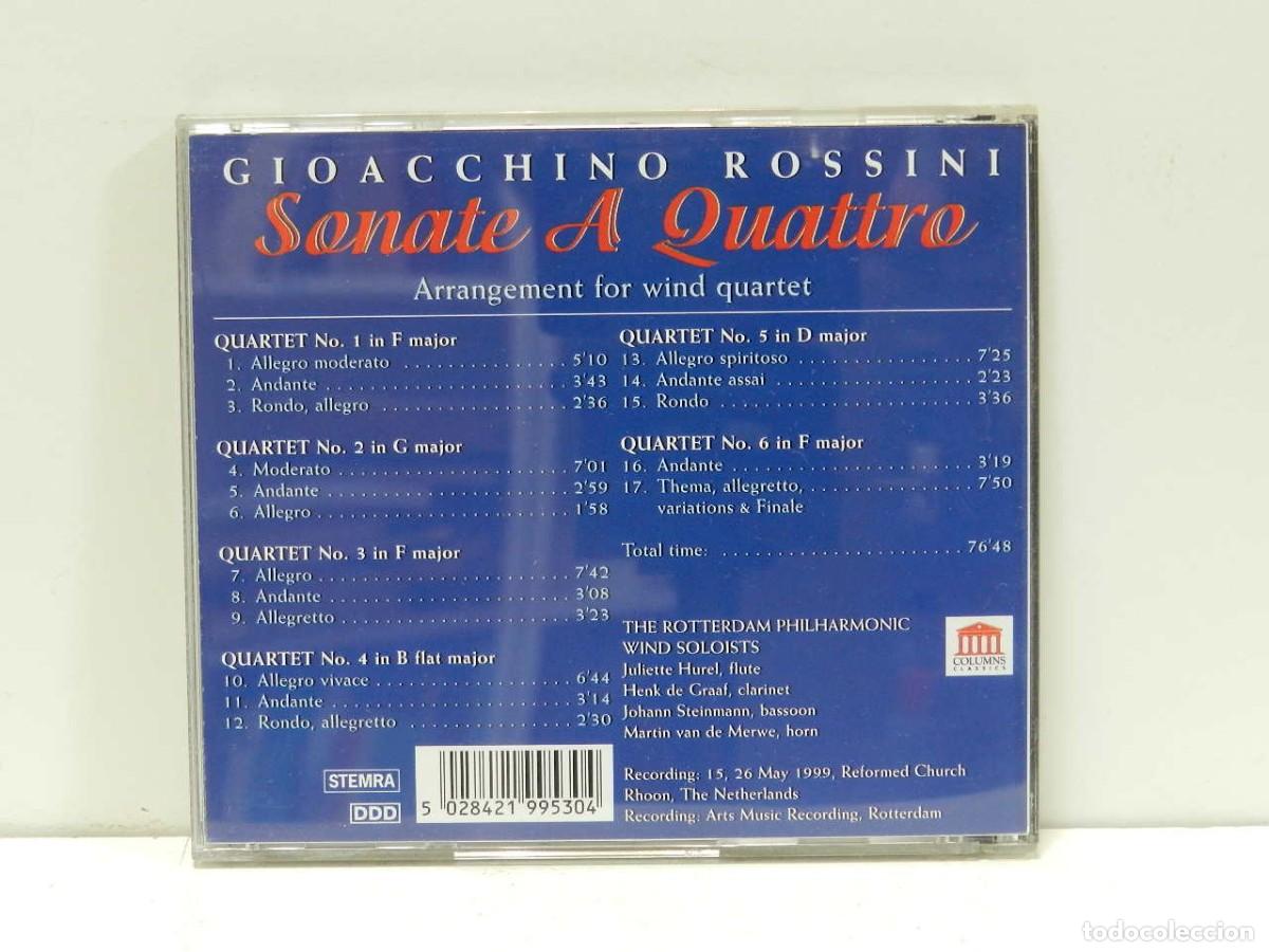 CDs de m&uacute;sica: DISCO CD. Rossini &ndash; Sonate A Quattro. COMPACT DISC. - Foto 2