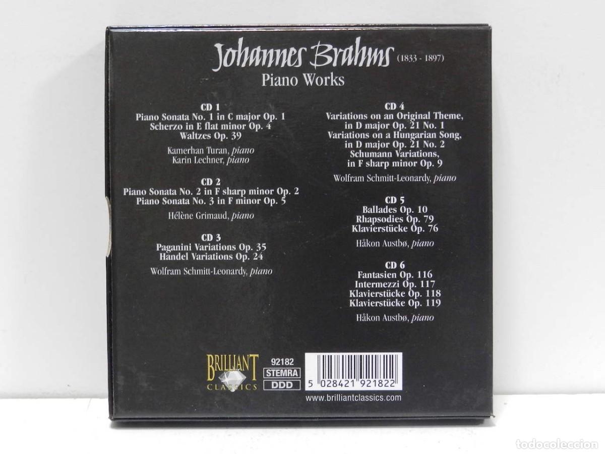 CDs de m&uacute;sica: DISCO 6 X CD. Brahms &ndash; Piano Works. COMPACT DISC. - Foto 2