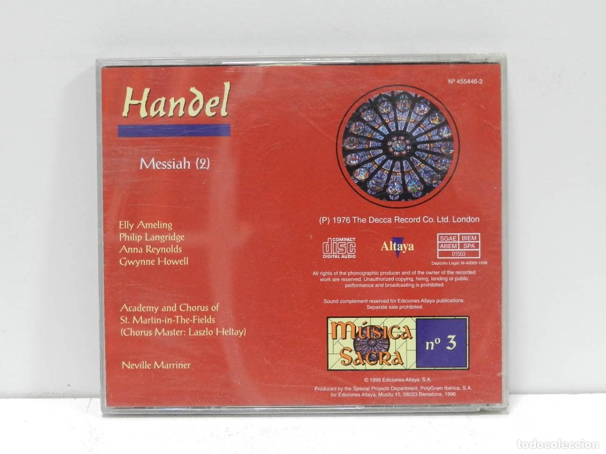 CDs de m&uacute;sica: DISCO CD. Handel &ndash; El Mes&iacute;as. COMPACT DISC. - Foto 2