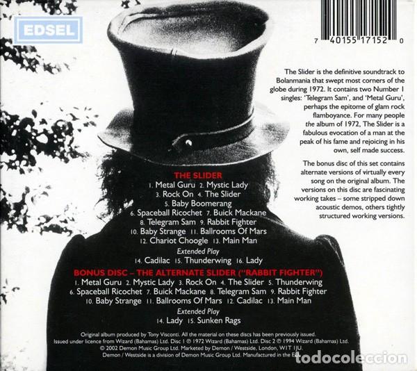 CDs de m&uacute;sica: T. Rex &ndash; The Slider - 2 x CD - Digipack + Libreto - Foto 4