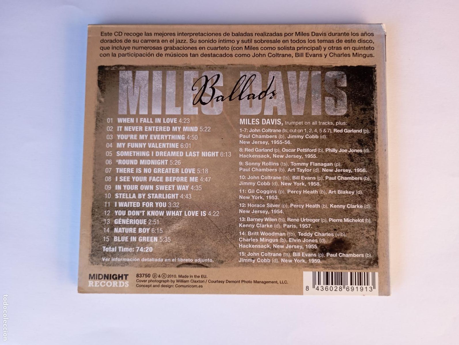CDs de m&uacute;sica: BALLADS. MILLES DAVIS. CD. TDKCD92 - Foto 2