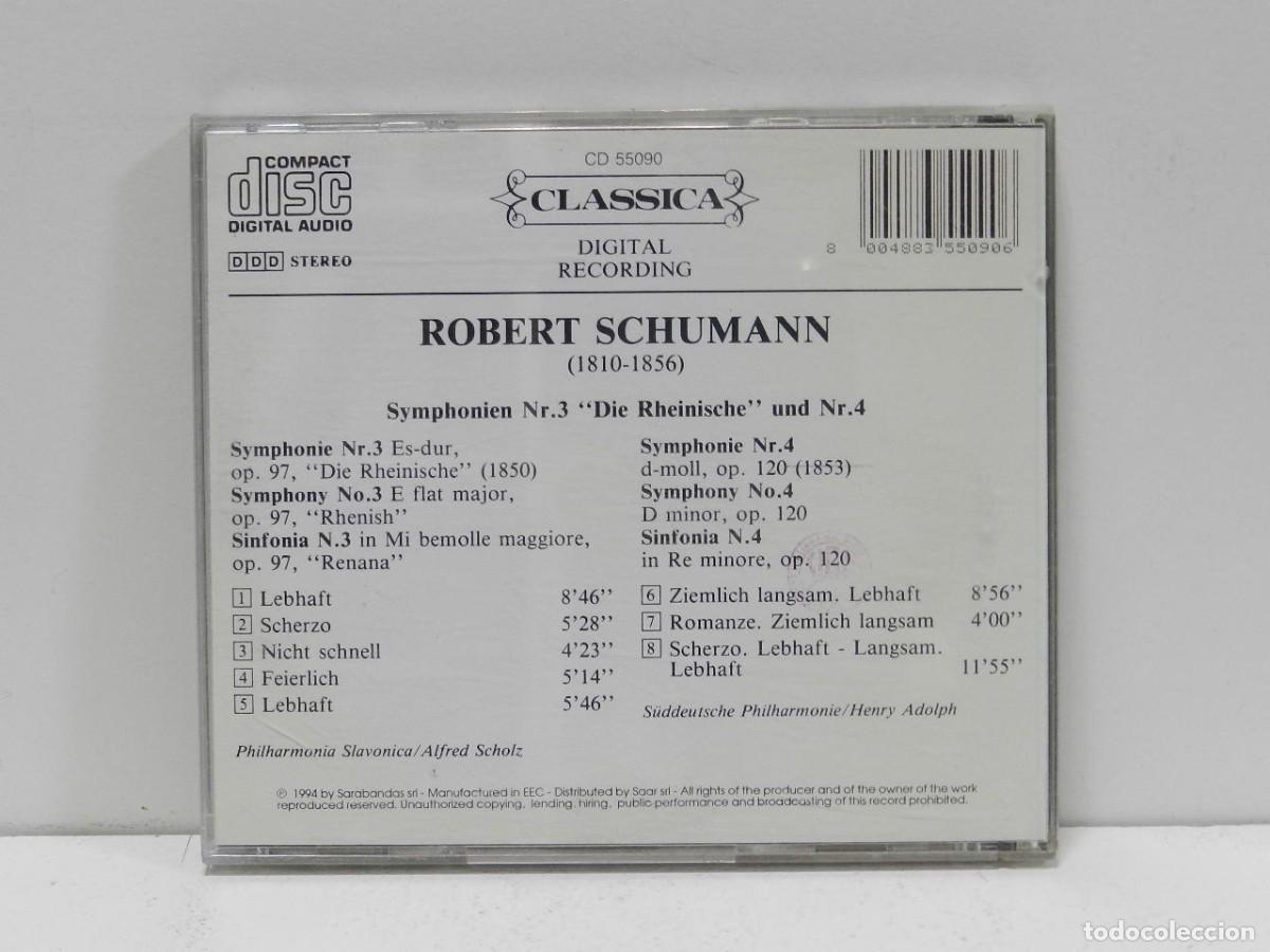 CDs de m&uacute;sica: DISCO CD. Schumann &ndash; Symphonien Nos. 3 Und 4. COMPACT DISC. - Foto 2