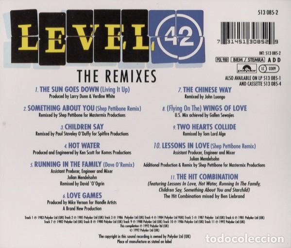 CDs de m&uacute;sica: CD Level 42 &lrm;&ndash; The Remixes, 1992 UK - Foto 3