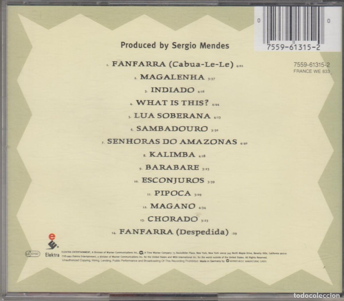 CDs de m&uacute;sica: Sergio Mendes cd Brasileiro 1992 - Foto 2