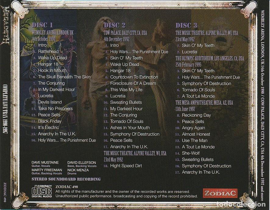 CDs de m&uacute;sica: 3 CDs MEGADETH - Complete Live Trax - Foto 2