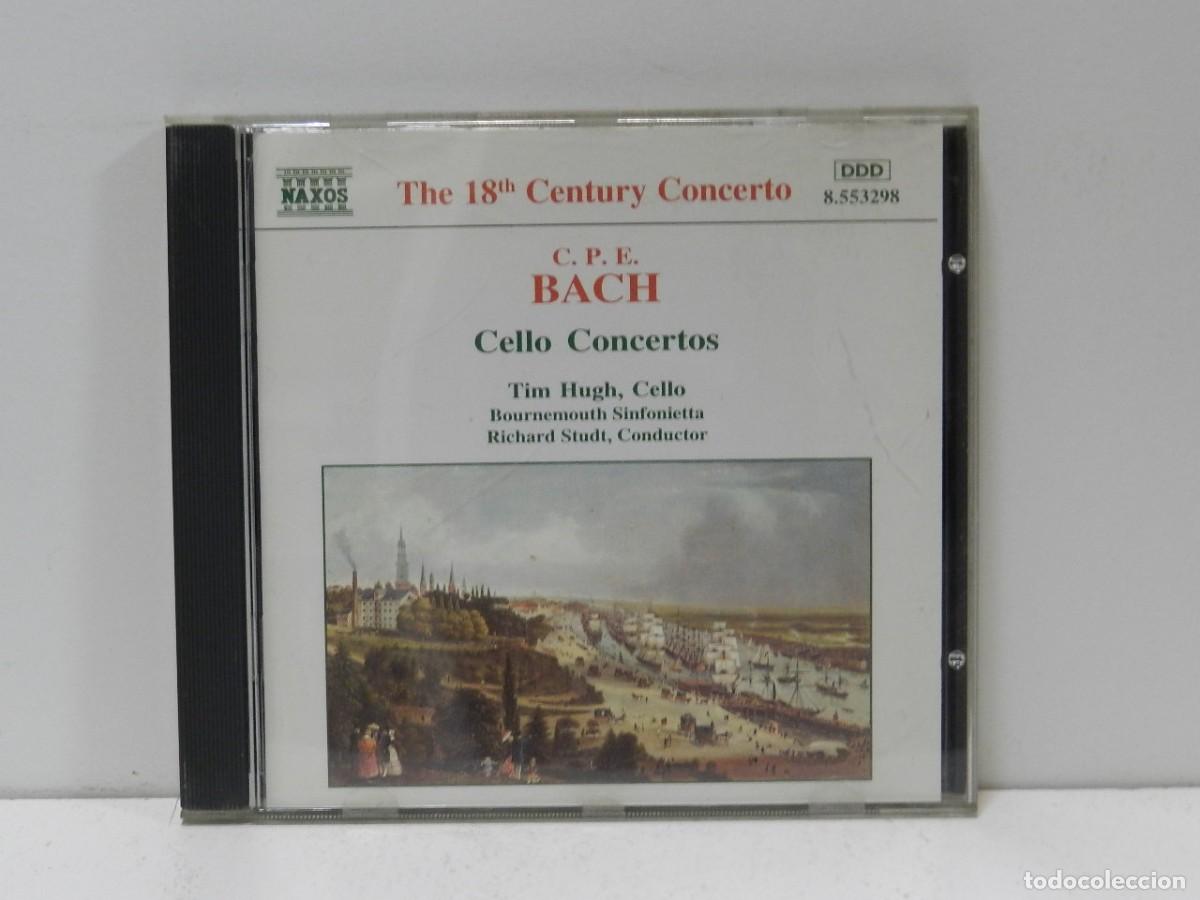 CDs de m&uacute;sica: DISCO CD. C.P.E. Bach, Tim Hugh, Richard Studt &ndash; Cello Concertos. COMPACT DISC. - Foto 1