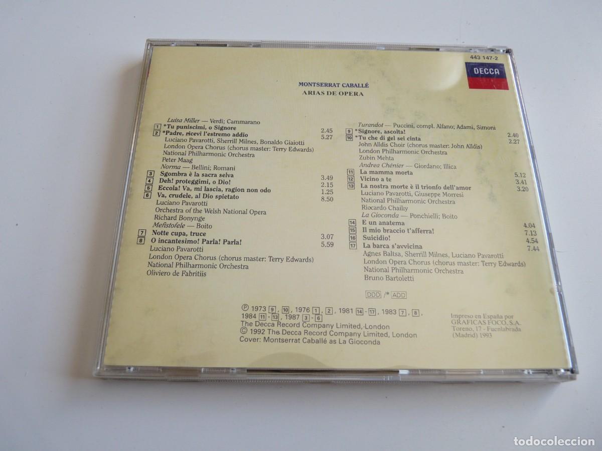CDs de m&uacute;sica: CD Montserrat Caball&eacute; Arias de &Oacute;pera - Foto 2