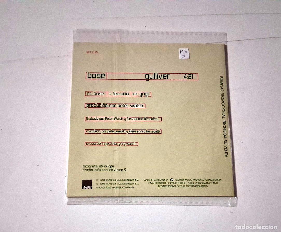 CDs de m&uacute;sica: MIGUEL BOSE &rdquo;GULLIVER&rdquo; CD SINGLE 1 TRACKS - Foto 2