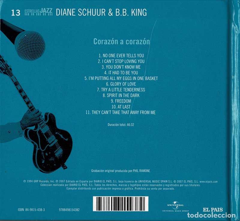 CDs de m&uacute;sica: Diane Schuur & B. B. King - Coraz&oacute;n a Coraz&oacute;n. CD - Foto 2