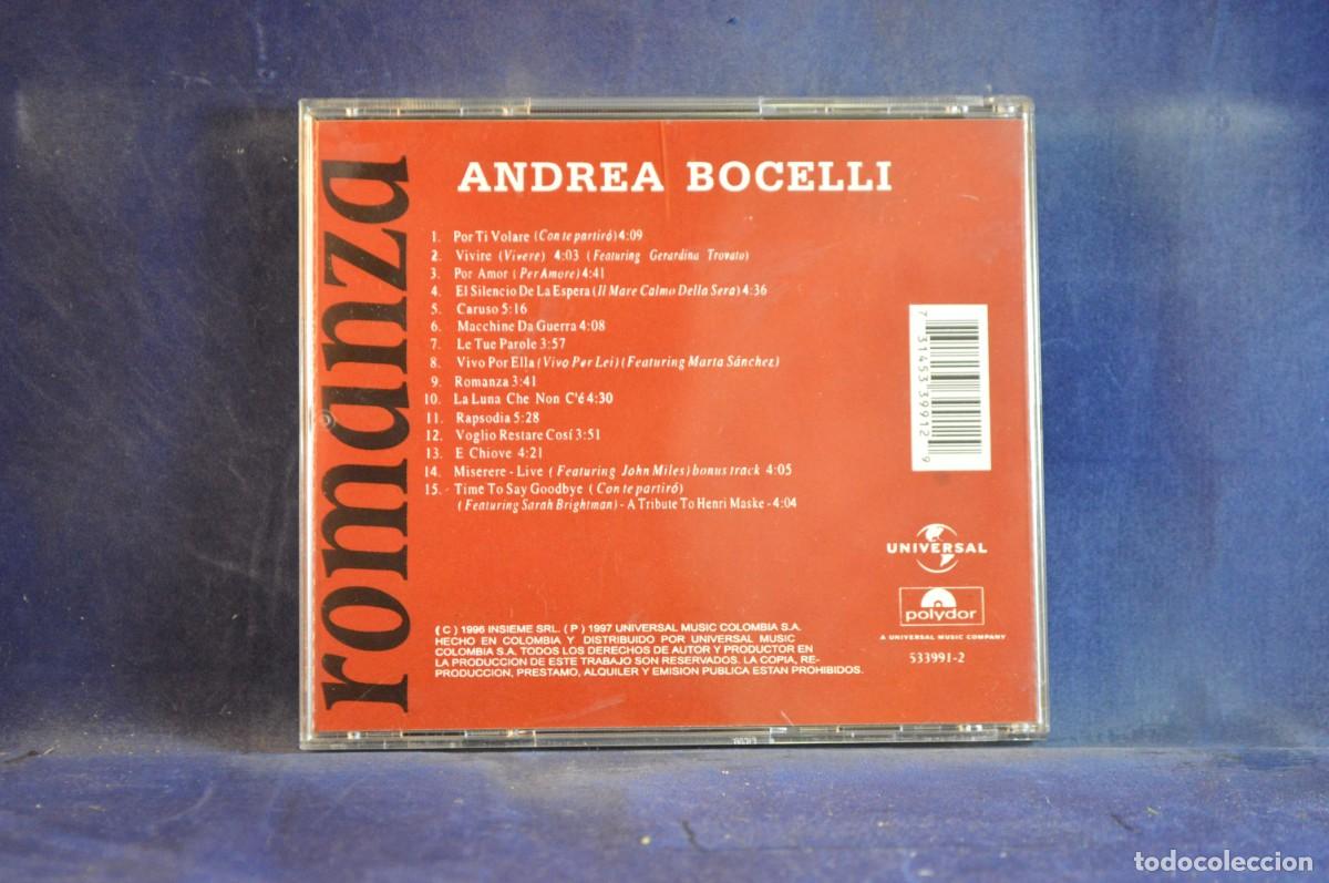 CDs de m&uacute;sica: ANDREA BOCELLI &ndash; ROMANZA - CD - Foto 2