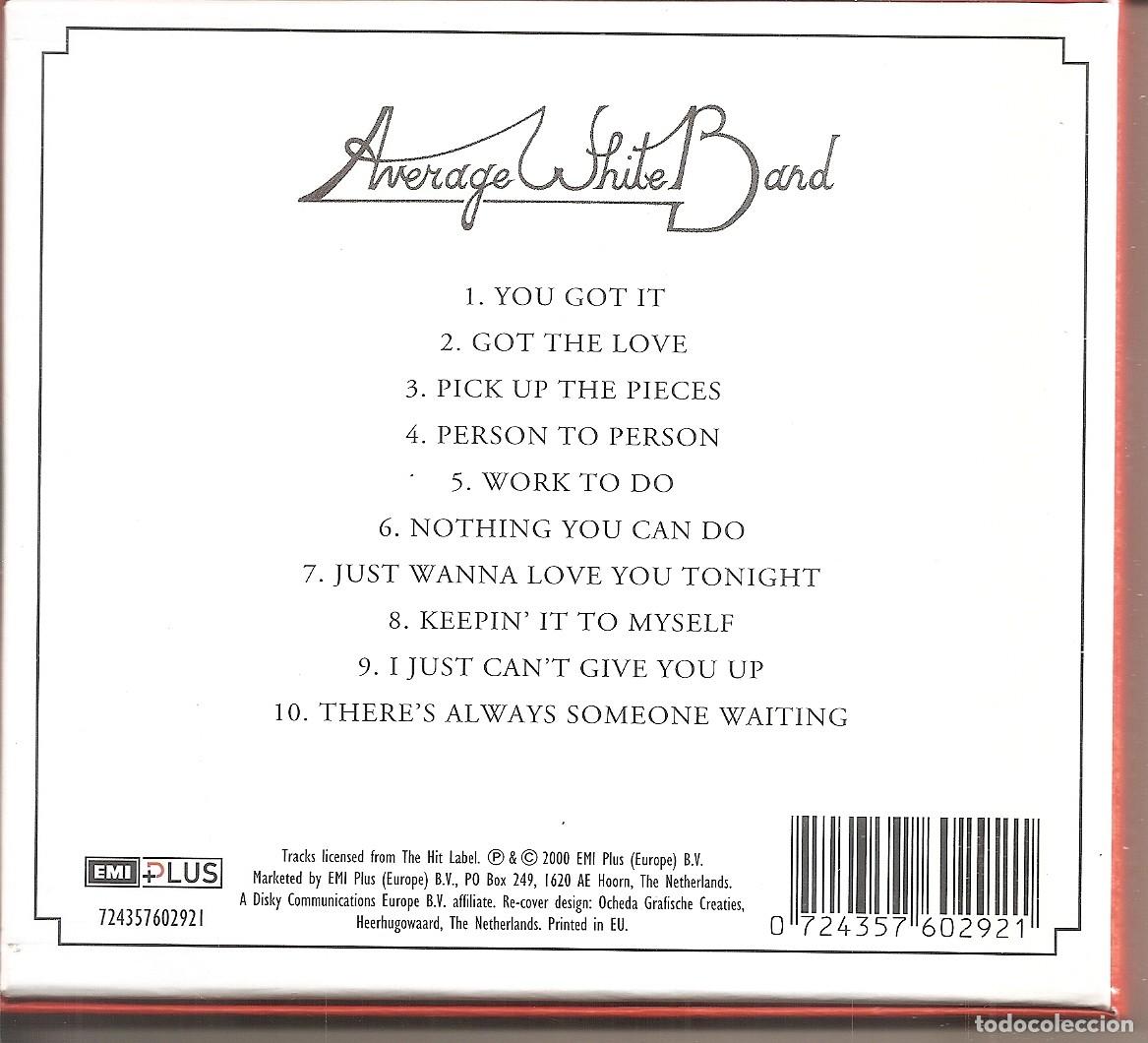 CDs de m&uacute;sica: AVERAGE WHITE BAND - AWB (CD EN CAJA DE CARTON, EMI PLUS 2000) - Foto 2