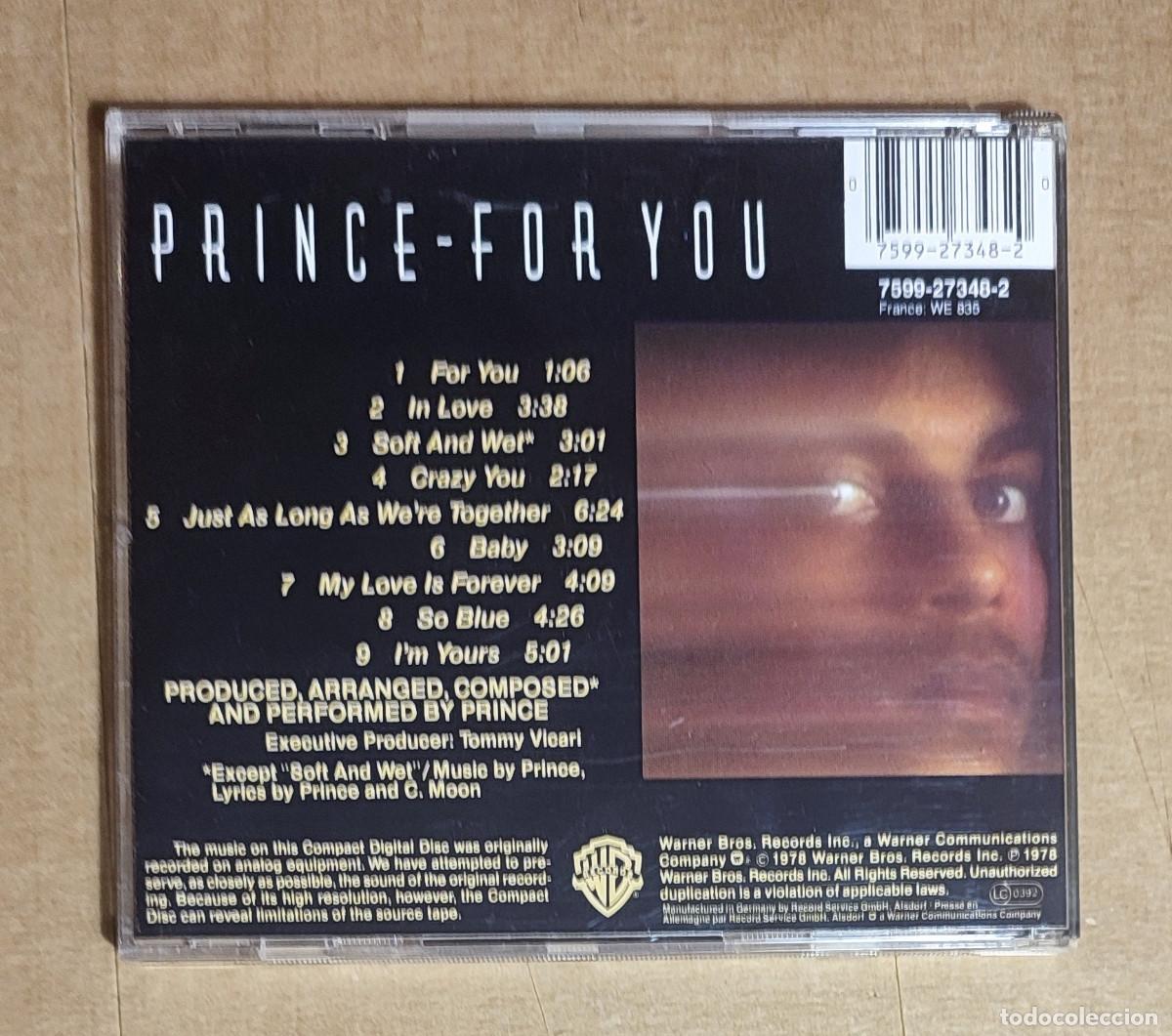 CDs de m&uacute;sica: PRINCE - FOR YOU - 1978 - Foto 3