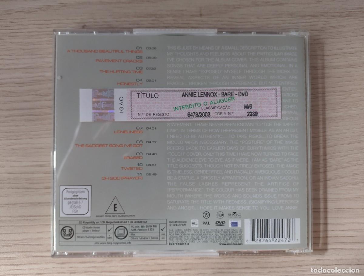 CDs de m&uacute;sica: CD ANNIE LENNOX BARE CD + DVD - Foto 2