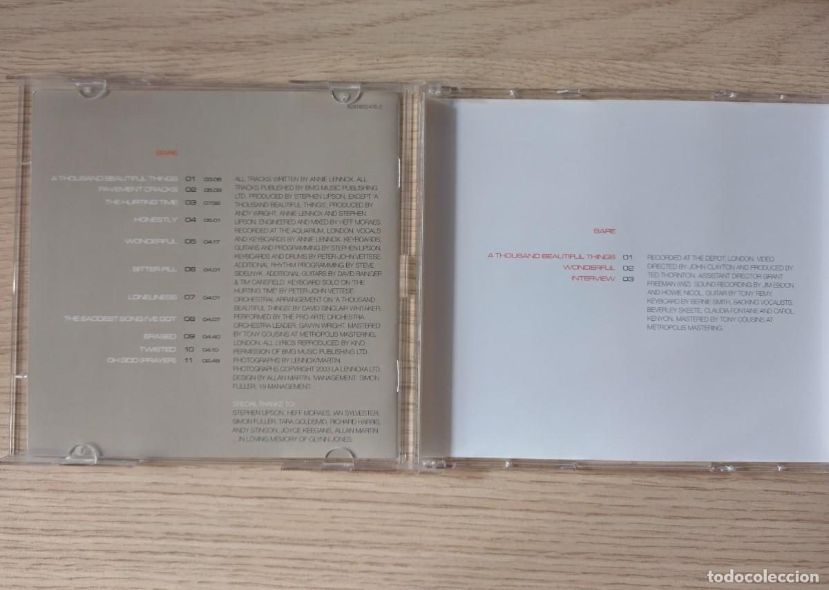 CDs de m&uacute;sica: CD ANNIE LENNOX BARE CD + DVD - Foto 6