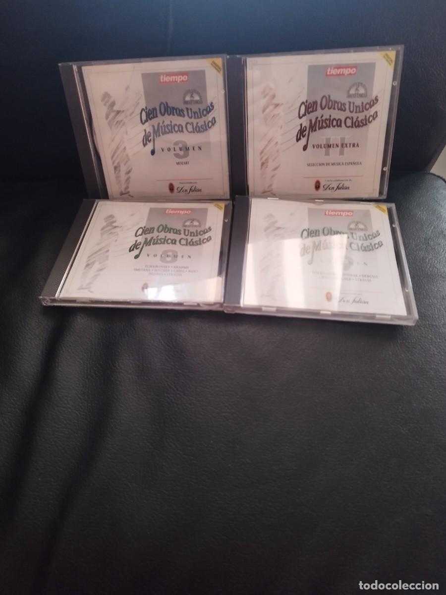 CD di Musica: Lote de 4 CDs de Cien obras &uacute;nicas de m&uacute;sica cl&aacute;sica. Vol. 2-3-8-9. Todos en muy buen estado.