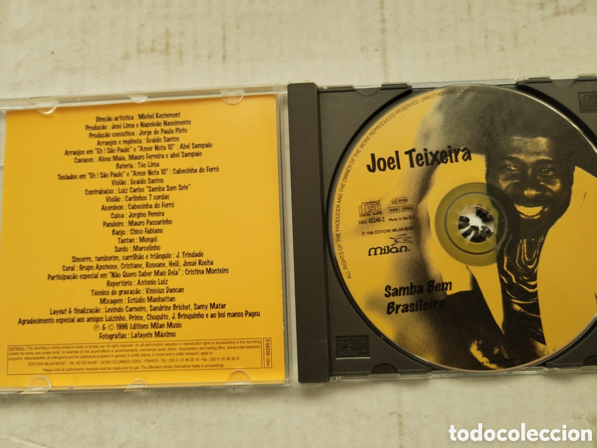 CDs de m&uacute;sica: CD JOEL TEIXEIRA/SAMBA BEM BRASILEIRO - Foto 2