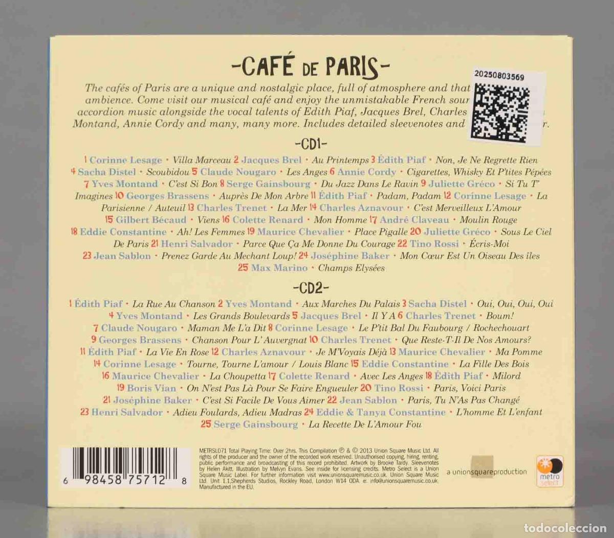 CDs de m&uacute;sica: CD. Various &ndash; Caf&eacute; de Paris - Foto 2