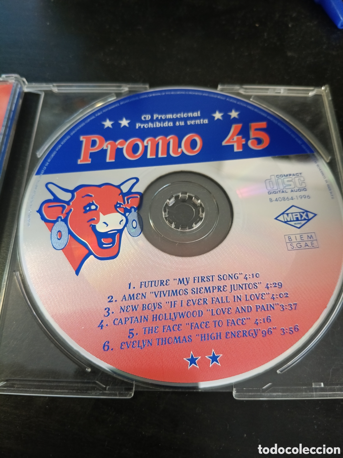 CDs de m&uacute;sica: Promo Max 45. Cd compilation promo 1996 Espa&ntilde;a - Foto 2