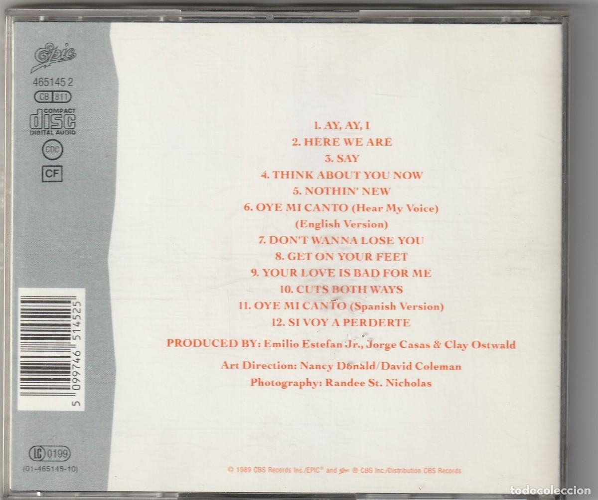 CDs de m&uacute;sica: GLORIA ESTEFAN - CUTS BOTH WAYS (CD EPIC 1989) - Foto 2