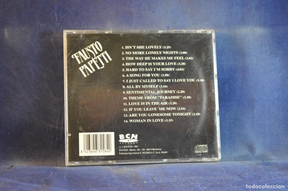 CDs de m&uacute;sica: FAUSTO PAPETTI - CD .......... - Foto 2