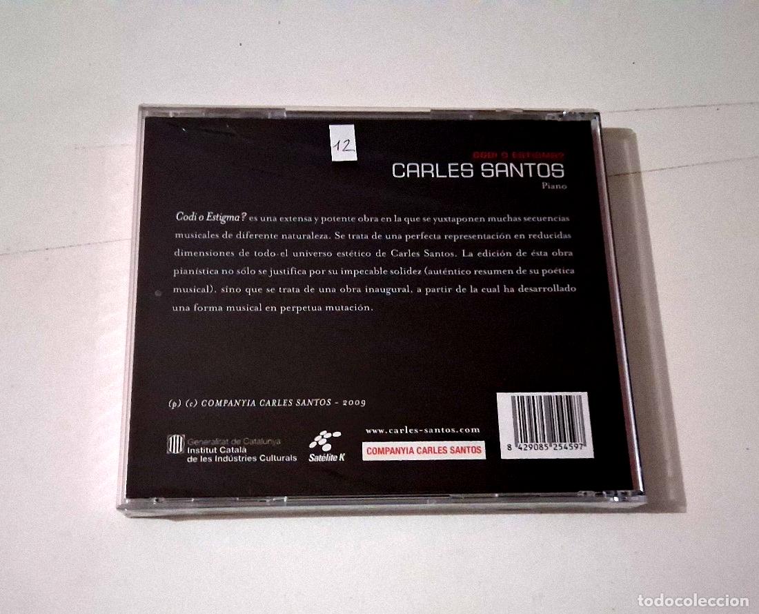 CDs de m&uacute;sica: CARLES SANTOS &rdquo;CODI O ESTIGMA ?&rdquo; CD PRECINTADO SEALED - Foto 2