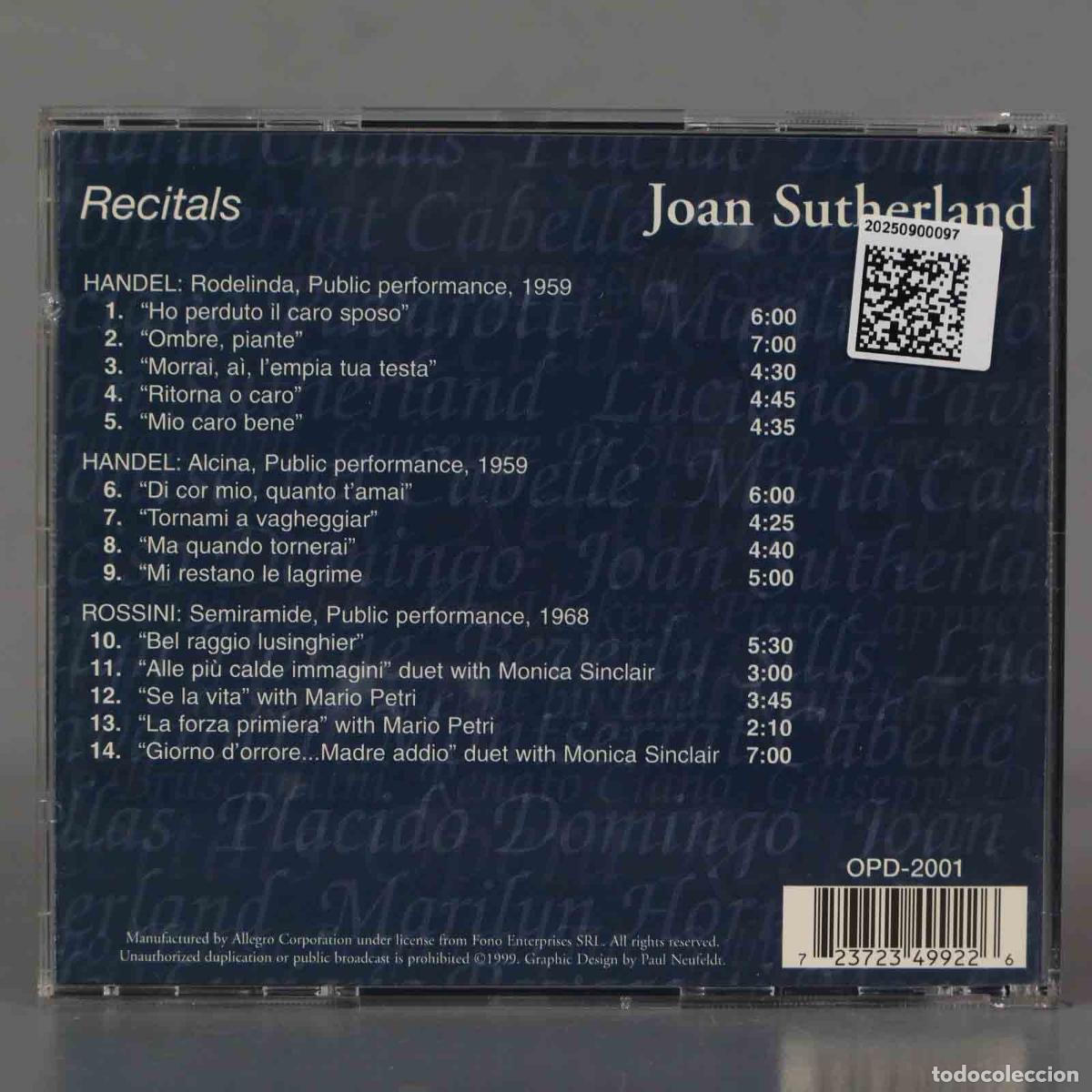 CDs de m&uacute;sica: CD. Joan Sutherland &ndash; An Evening With Joan Sutherland - Foto 2