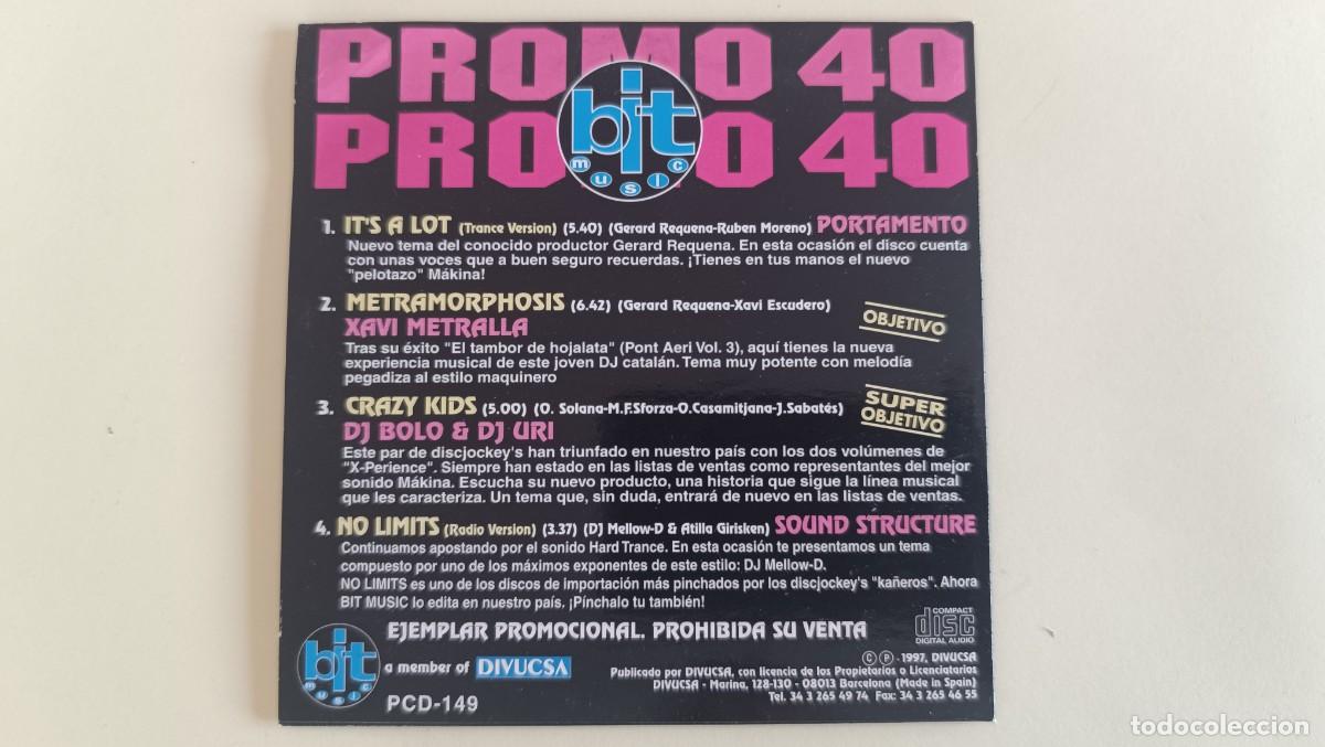 CDs de m&uacute;sica: Promo Bit 40 ............ - Foto 2