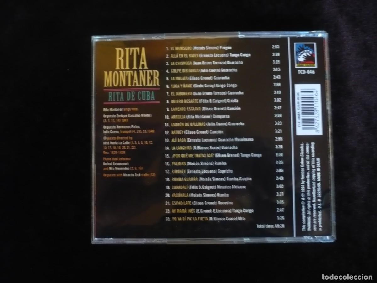 CDs de m&uacute;sica: rita montaner - rita de cuba - cd como nuevo - Foto 2
