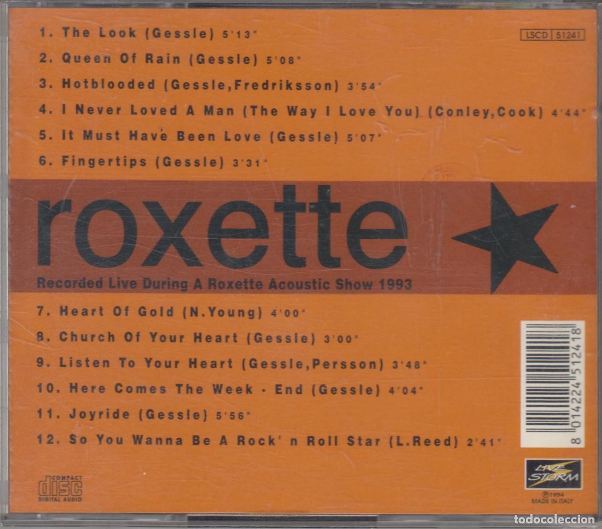 CDs de m&uacute;sica: Roxette cd Acoustic 1993 Italy - Foto 2