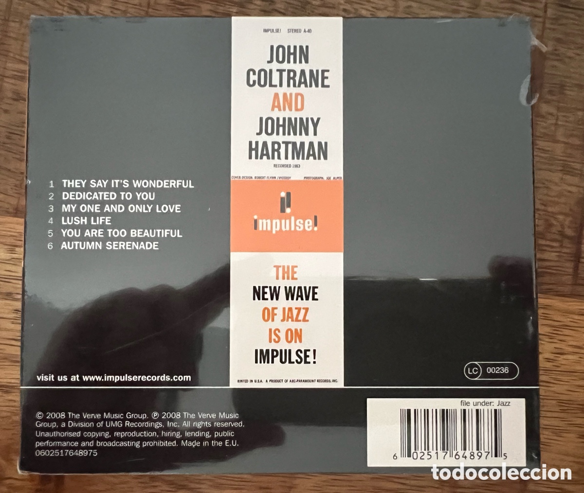 CDs de m&uacute;sica: John Coltrane and Johnny Hartman Impulse 2008 Precintado - Foto 2