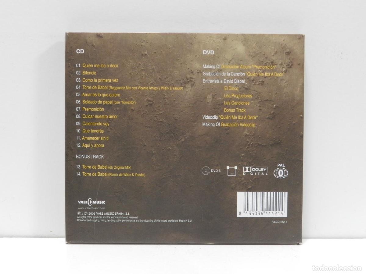 CDs de m&uacute;sica: DISCO CD + DVD. David Bisbal &ndash; Premonici&oacute;n. COMPACT DISC. - Foto 2