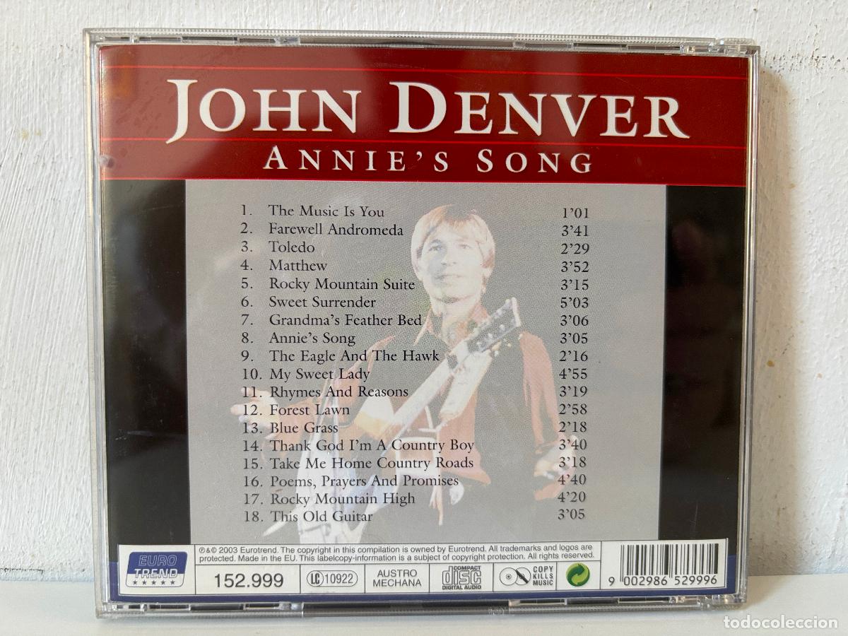 CDs de m&uacute;sica: John Denver. Anniess Song - Foto 2