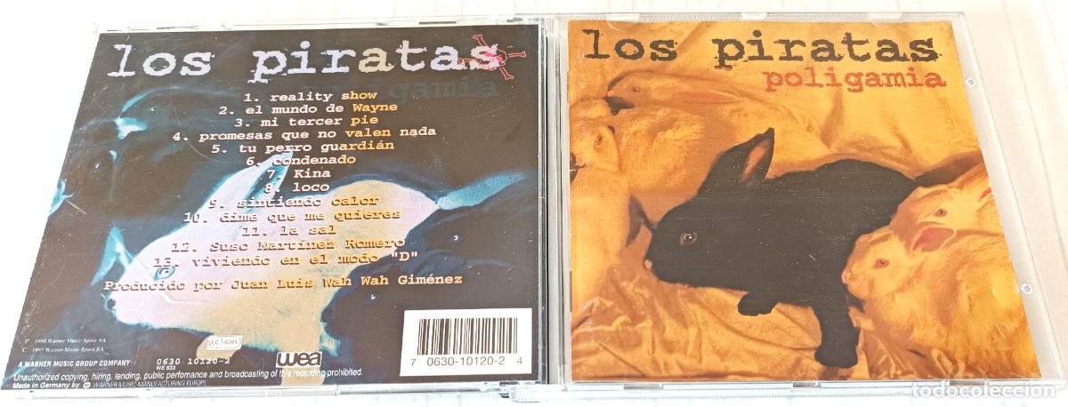 CDs de m&uacute;sica: CD LOS PIRATAS - POLIGAMIA WEA - 1995 - Foto 2