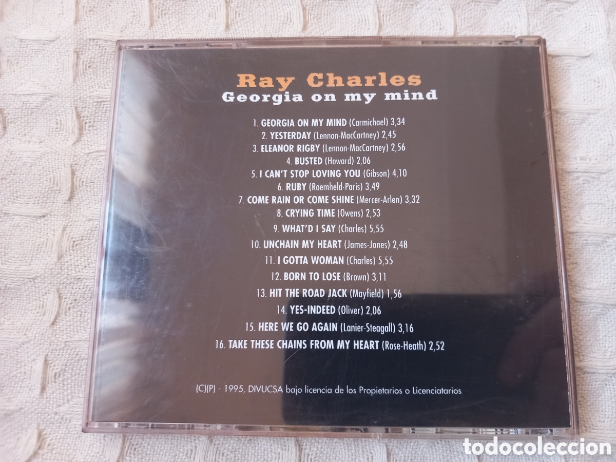 CDs de m&uacute;sica: Ray Charles &ndash; Georgia on my mind (CD) - Foto 4
