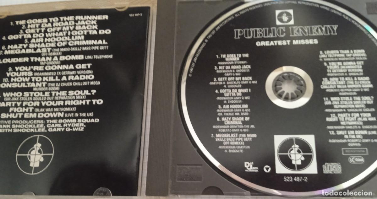 CDs de m&uacute;sica: PUBLIC ENEMY. GREATEST MISSES. CD - Foto 2