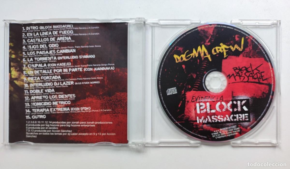 CDs de m&uacute;sica: DOGMA CREW - BLOCK MASSACRE / CD 2003 AVOID & DIABLO DISTRIBUCION - Foto 2